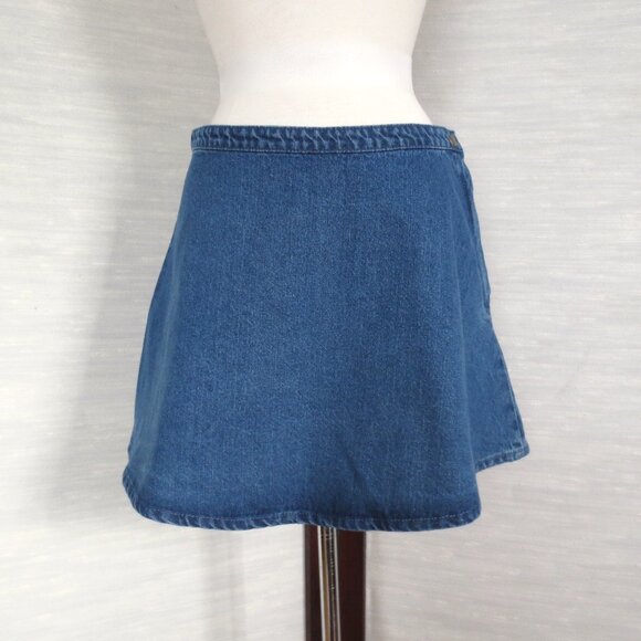 Forever 21 Blue Cotton Denim Jean Flare Skater Miniskirt - Picture 3 of 6